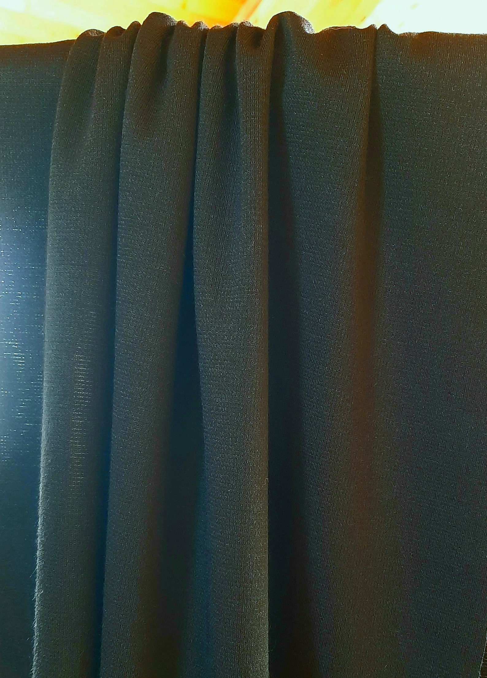 black ponte knit fabric