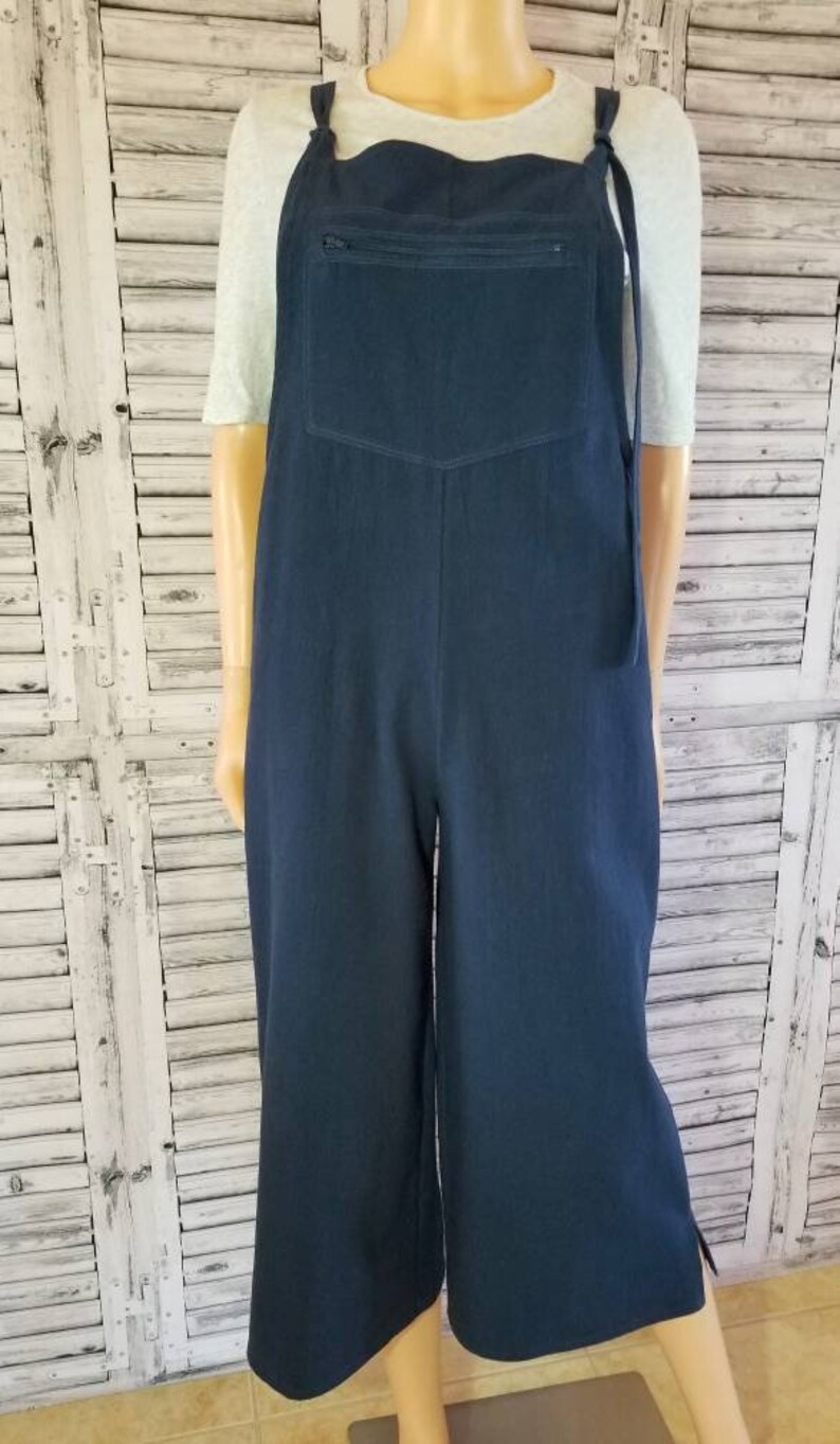 Overalls in medium weight cotton gauze. Tie straps side seam Etsy