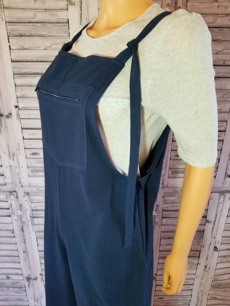 Overalls in medium weight cotton gauze. Tie straps side seam Etsy