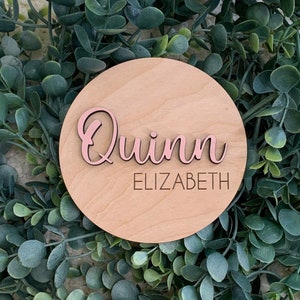 Birth announcement name sign, hospital name sign, baby shower gift, baby photo prop, nursery decor, baby name sign