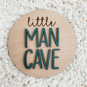 Kleine Mann Höhle Jungen Zimmer Zeichen, Jungen Zimmer Wanddekor, Jungen Spielzimmer Wanddekor, Baby Junge Kinderzimmer Zeichen, Brüder Zimmer Dekor Zeichen, Mann Höhle