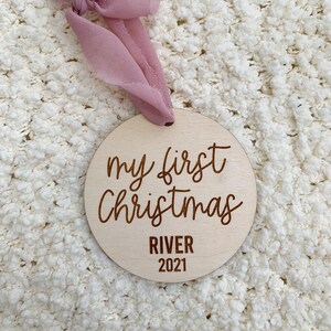 Baby’s first Christmas ornament, personalized Baby ornament, baby keepsake Christmas ornament, baby’s first Christmas ornament 2021, wood