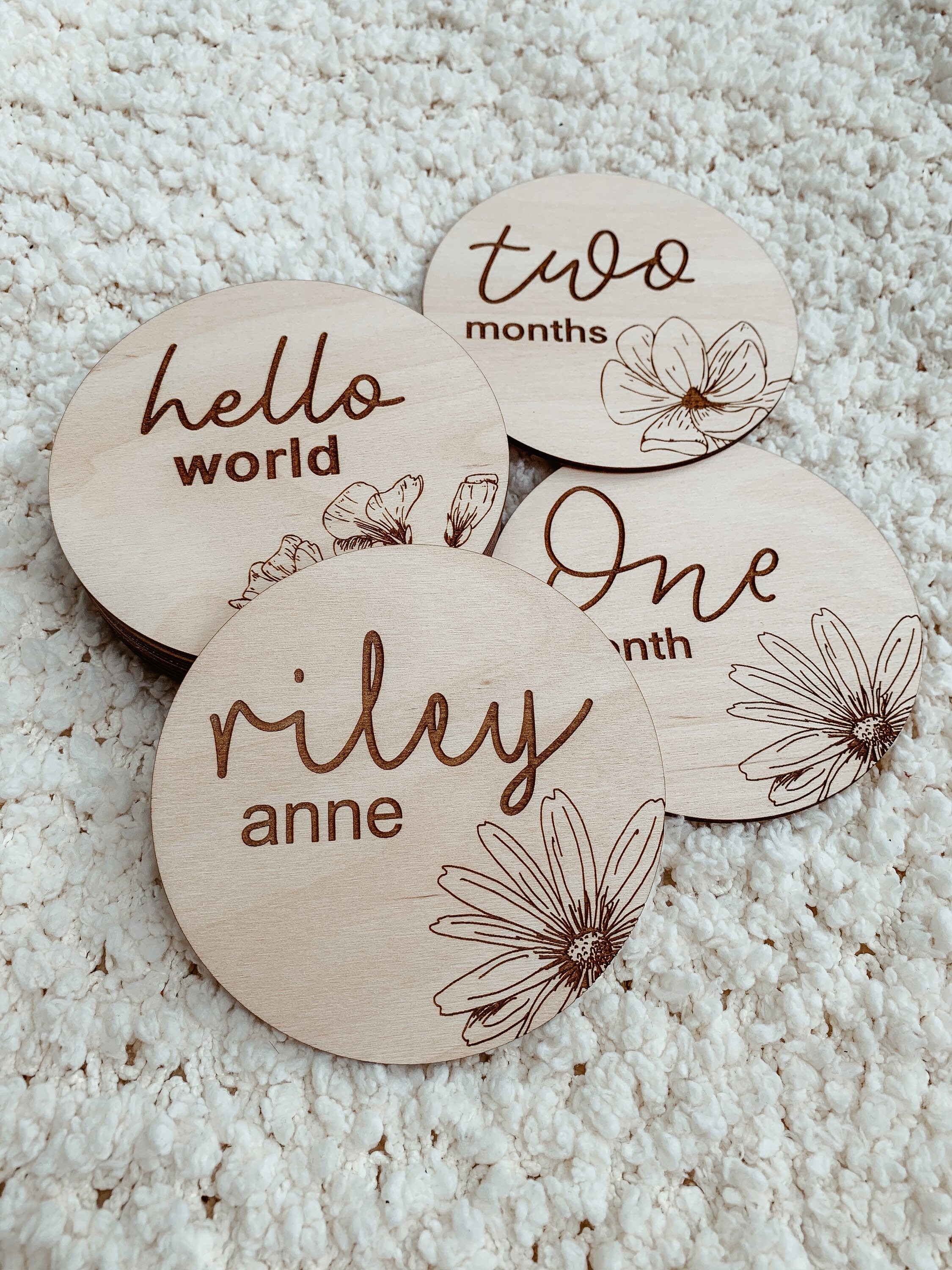 Baby Monthly Milestone Markers Baby Milestone Cards Wood | Etsy