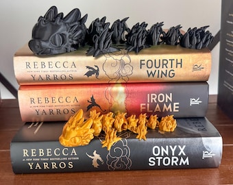 Boekenplankdecor slapende draak, zwarte en gouden draken, gelede draken, 3D-geprinte draken, drakenbeeldje, drakenboekenplankdecor