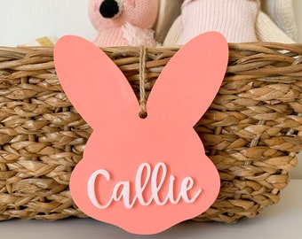 Personalized Easter basket tags, Bunny Tags, Easter basket, Acrylic easter tags, Easter basket tags, Easter bunny tags, Easter name tags