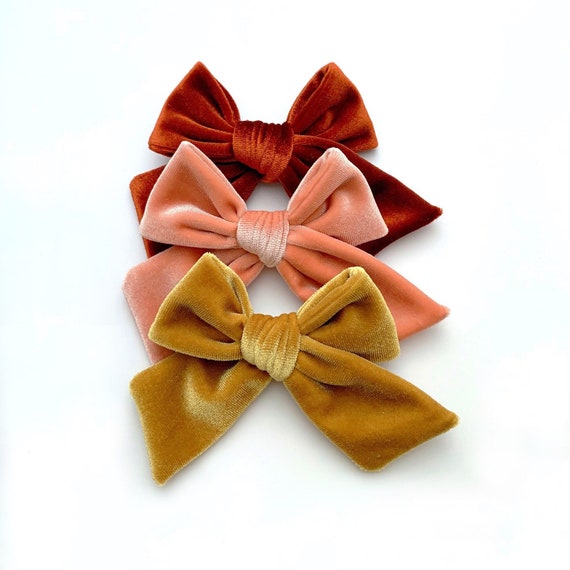 velvet baby bows