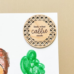 Personalized Look What I Made magnet, personalized kids artwork magnet, kids artwork display, kitchen magnet, gift for mom, kids artwork