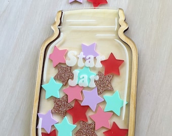 Star Reward Jar, Kids Reward Jar, Personalized Kids Reward Jar, Classroom Reward System, reward jar with tokens, chore chart, gifts for kids