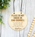 Do not knock sign, dogs will bark, door hanger, wreath sign, Don’t ring doorbell, do not disturb sign, baby sleeping sign, baby shower gift
