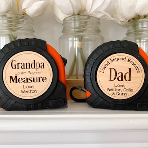 Personalized Tape Measure, Personalized Gifts for Dad, No One Measures up to You Tape Measure ...
