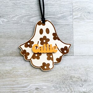 Halloween basket tags, Halloween name tags, personalized wood Halloween tags, boo basket tag, ghost name tag, kids Halloween decorations