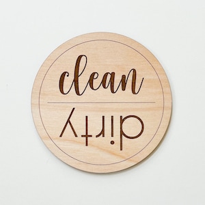 Clean Dirty Dishwasher magnet, reversible dishwasher magnet, kitchen magnet, farmhouse kitchen decor, homeowner gift, new home gift, magnet