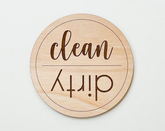 Aimant de lave-vaisselle sale propre, aimant réversible pour lave-vaisselle, aimant de cuisine, décor de cuisine de ferme, cadeau de propriétaire, cadeau de maison neuve, aimant