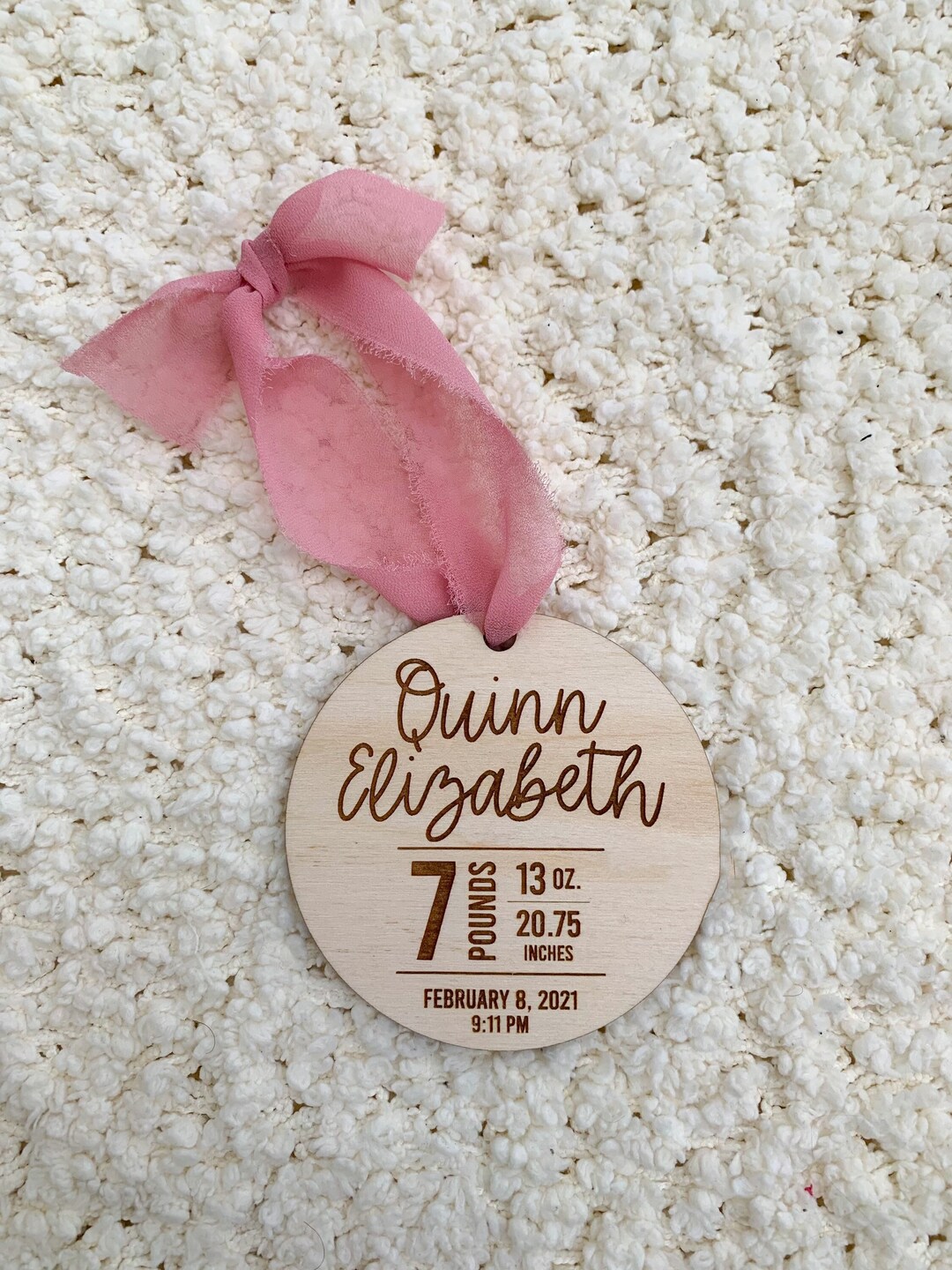 Baby First Christmas Ornament 2021, Baby Stats Ornament, 1st Christmas Ornament, Baby Keepsake