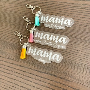 Mama keychain with kids name, mama keychain, customized mom keychain, Mothers Day gift, custom gifts for mom, gifts for mom, gifts for her image 6
