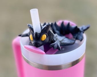 Fourth wing dragon straw topper, dragon Stanley topper, fourth wing stanley topper, dragon straw topper, dragon cup charm, dragon cup topper