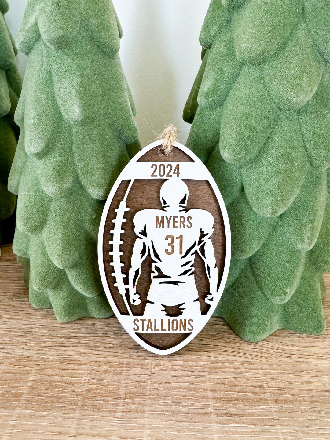 Personalized Football Player Christmas Ornament, Football Player Gift