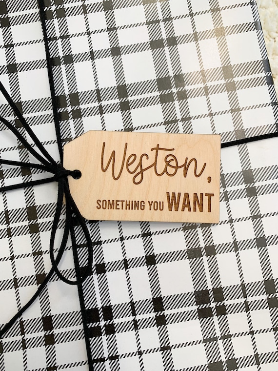 Christmas present tags, wood gift tags, kids Christmas gift tags, something you want tags, something you need tags, want wear need read