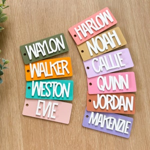 Personalized Backpack, backpack name tag, bag tag, luggage tag, kids tag, acrylic backpack name tag, diaper bag tag, lunch box name tag