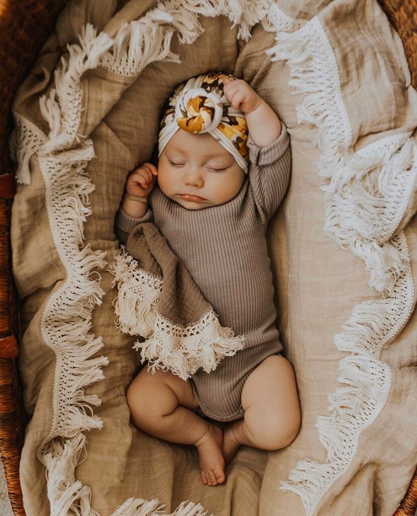 Baby blanket with fringe sale