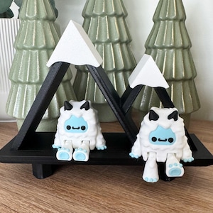 3D printed yeti, abominable snowman, articulated yeti toy, fidget toy, flexi fidget, 3d mini prints, kids gift, kids Easter gift,