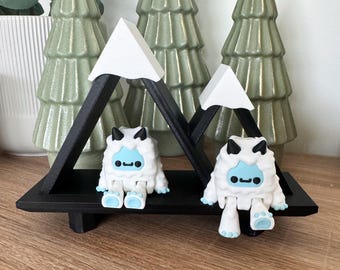 3D gedruckter Yeti, grässlicher Schneemann, gegliedertes Yeti, Spielzeug, zappeln, zappeln, 3d mini Druck, Kindergeschenk, Ostergeschenk für Kinder,