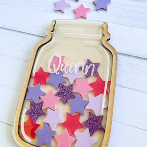 Star Reward Jar, Kids Reward Jar, personalisiertes Kids Reward Jar, Klassenzimmer Belohnungssystem, Belohnungsglas mit Token, Hausarbeitstabelle, Geschenke für Kinder
