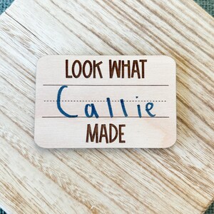 Personalized Look What I Made magnet, personalized kids artwork magnet, kids artwork display, kitchen magnet, gift for mom, kids artwork