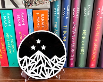 ACOTAR bookshelf decor, Velaris Mountain Sign, Velaris Book Nook, Velaris Decor, ACOTAR merch, ACOTAR gift, Fantasy Bookshelf Decor