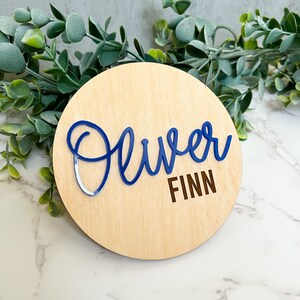 Señal de anuncio de nacimiento, señal de nombre de hospital, señal de bebé personalizada, señal de nombre de recién nacido, anuncio de nombre de bebé, accesorio fotográfico de recién nacido, señal 3D