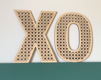 Rattan Buchstaben, Rattan Kinderzimmer Dekor, Boho Kinderzimmer Namensschild, Rattan Dekor, Kinderzimmer Namensschild, Zuckerrohr Buchstaben, Boho Kinderzimmer, Rattan Kinderzimmer