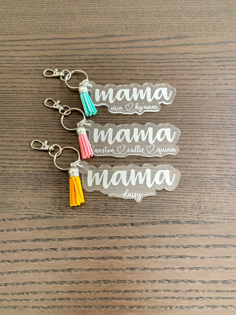 Mama keychain with kids name, mama keychain, customized mom keychain, Mothers Day gift, custom gifts for mom, gifts for mom, gifts for her image 9
