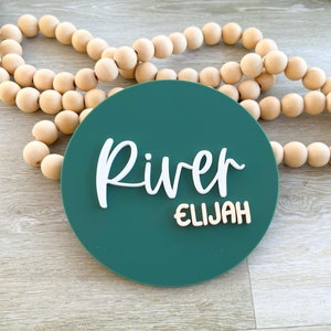 Acrylic Baby Name Sign, Birth Announcement Sign, Newborn Photo Prop, Personalized Baby Sign, baby announcement sign, baby keepsake