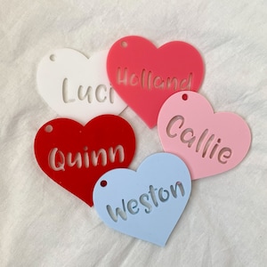 Valentine’s Day basket tags, Valentine’s Day name tags, valentines gift tags, custom name tag, Valentine’s Day basket marker