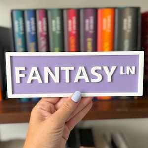 Bookshelf Street Sign, library sign, bookshelf sign, Bookish Decor, Library Decor, Bookshelf Decor, fantasy decor, Romantasy, smut sign,