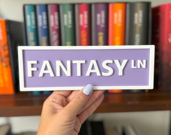 Bookshelf Street Sign, library sign, bookshelf sign, Bookish Decor, Library Decor, Bookshelf Decor, fantasy decor, Romantasy, smut sign,