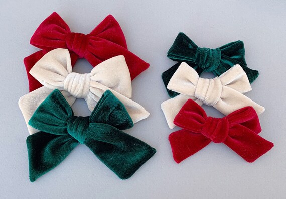 velvet baby bows