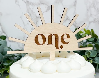 Boho Baby Cake Topper, Sun Cake Topper, First Birthday Cake Topper, Smash Cake Topper, primer viaje alrededor del Sun cake, boho 1er cumpleaños