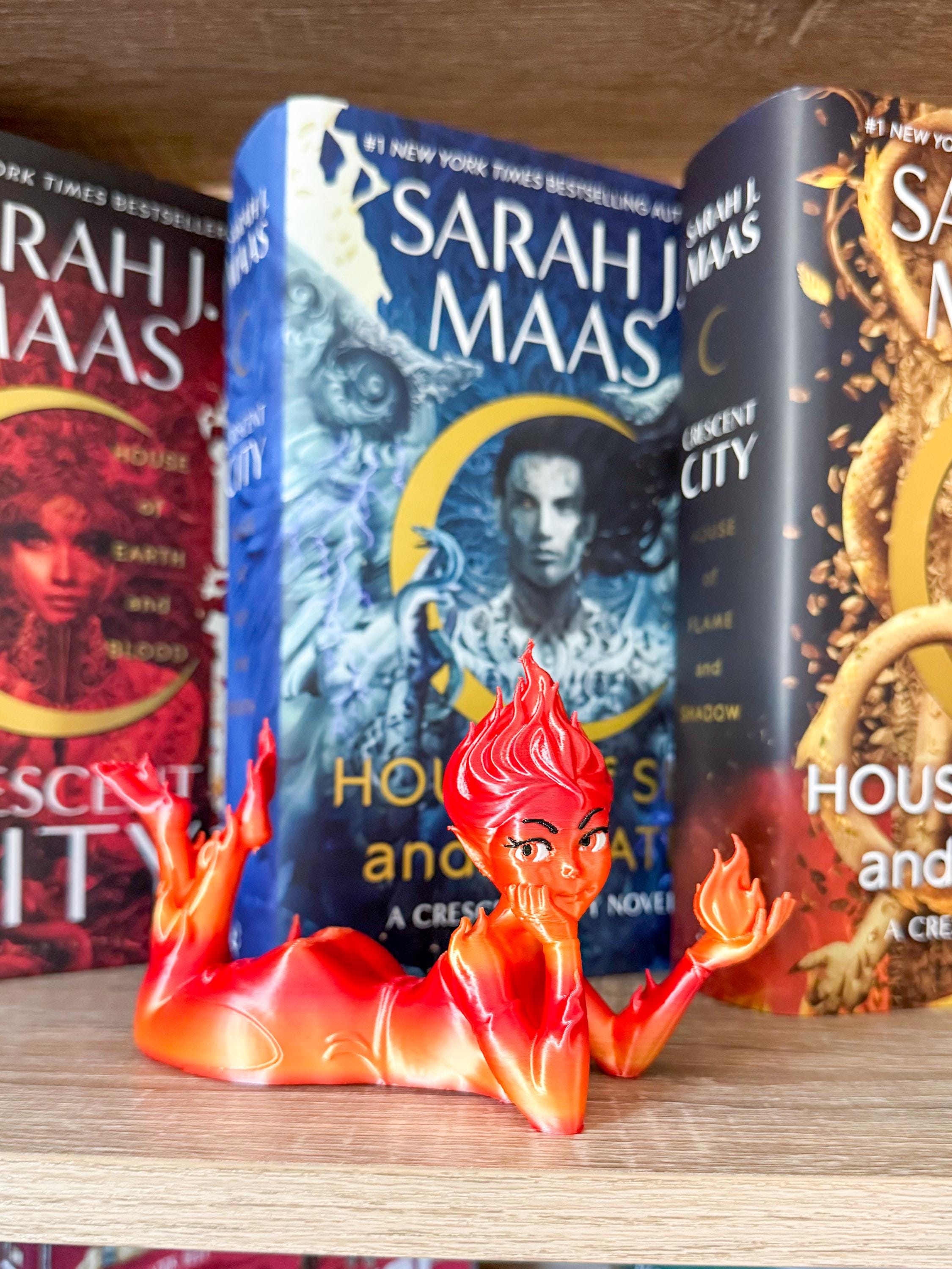Lehabah Figurine, Crescent City Inspired Fire Sprite, Bookish