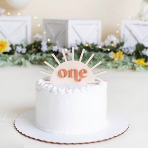 Boho Baby Cake Topper, Sun Cake Topper, First Birthday Cake Topper, Smash Cake Topper, first trip around the Sun cake, boho 1st birthday