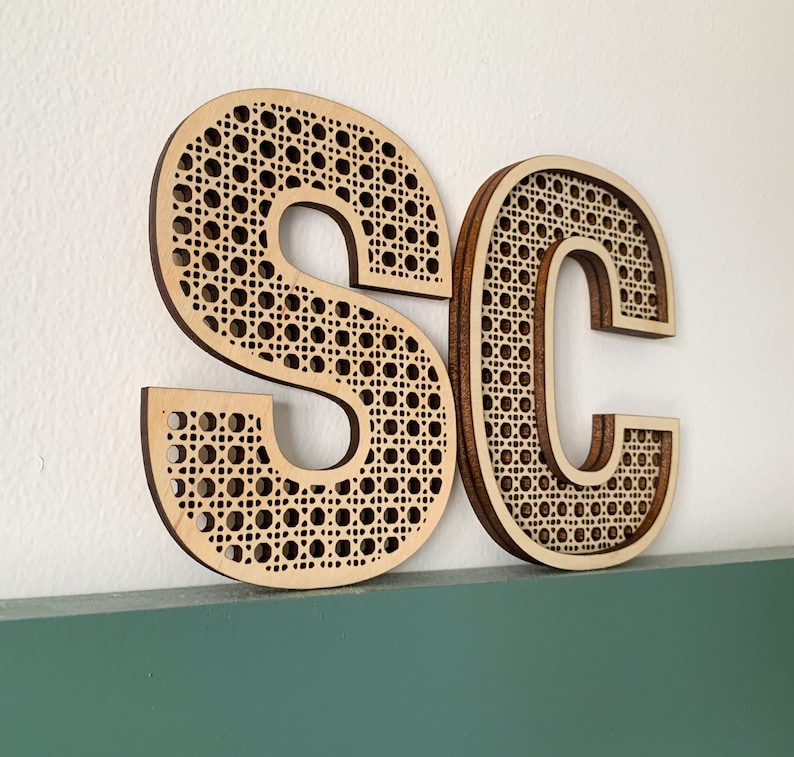 Rattan Letters Rattan Nursery Decor Boho Nursery Name Sign Etsy Australia