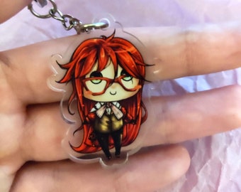Grell Sutcliff DOUBLE SIDED CHARMS - Kuroshitsuji