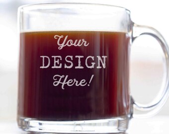 Custom Engraved Coffee Mug - Your Logo or Design