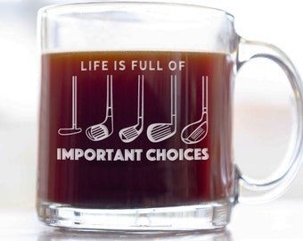 Engraved Golf Coffee Mug: Funny Golfer Gift