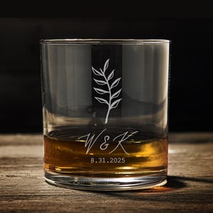 Engraved Whiskey Glass: Personalized Wedding or Engagement Gift