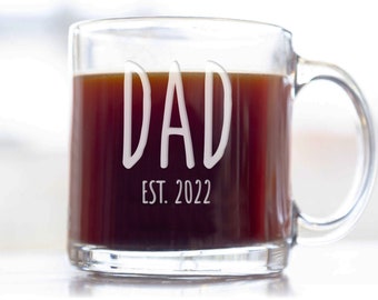 Engraved Dad Coffee Mug: New Parent Gift, Pregnancy Announcement