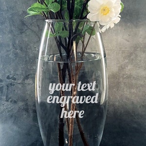 Custom Engraved 10 Vase Personalized Flower Vase Design Your Own Gift for Mom image 1