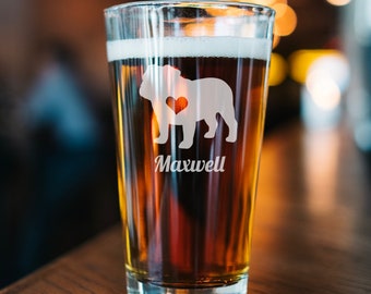 bulldog pint glasses