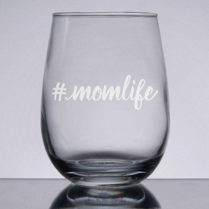 Mom Wine Glass momlife Wine Glass Mother's Day Wine Etsy
