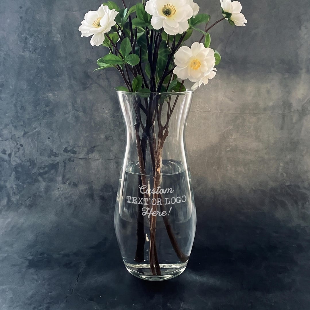 Customised Container Vase Custom Engraved 9.25